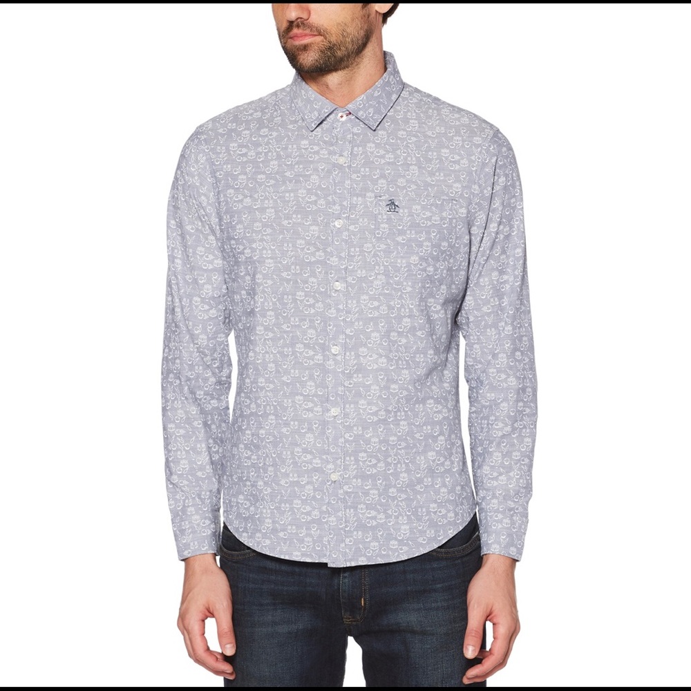 Original Penguin | Chambray Bowling Shirt